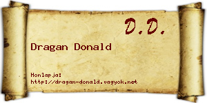 Dragan Donald névjegykártya